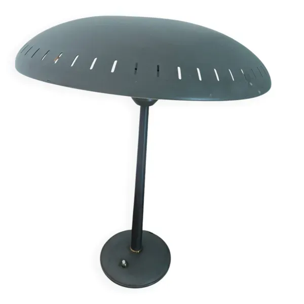 Lampe verte dite soucoupe Evoluon de Louis Kalff pour Philips