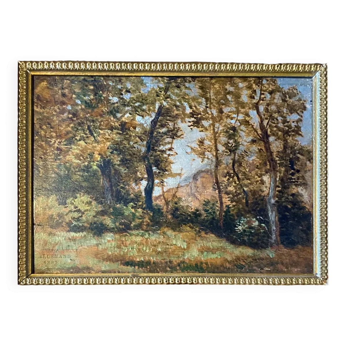 Tableau hsp d'hector allemand (1809-1886) ''paysage'' éc. de lyon