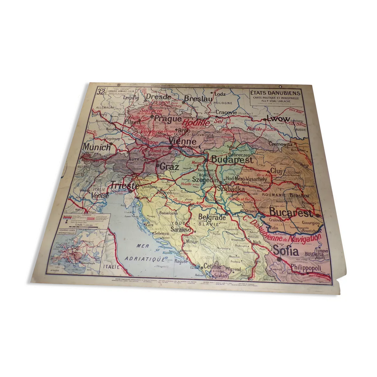Carte états danubiens  N°32 recto verso