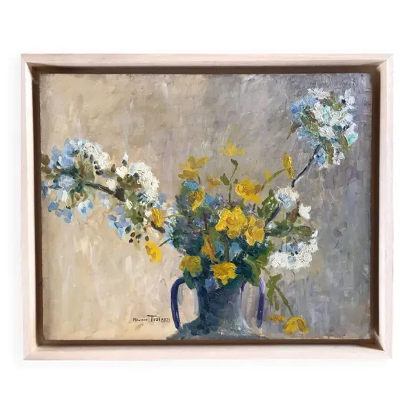 Huile sur panneau de maurice testard ,1880-1969.bouquet