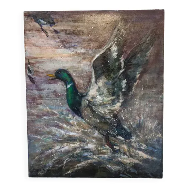 Huile sur toile ''L'échappée belle'' par Maggit VERGEZ (XX-XXIème)