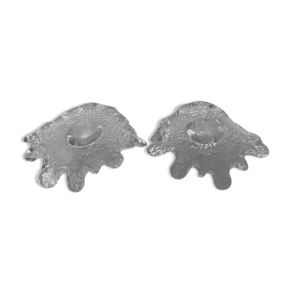 Duo de bougeoirs forme libre par Uno Westerberg pour Pukeberg Scandinave