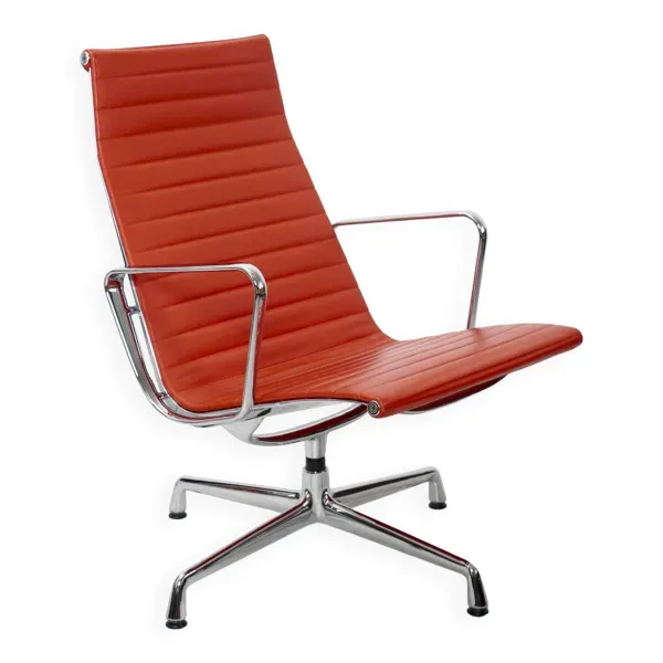 Eames Lounge chair EA116 cuir rouge