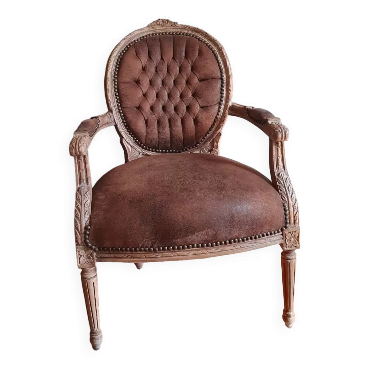 Fauteuil Baroque suédine
