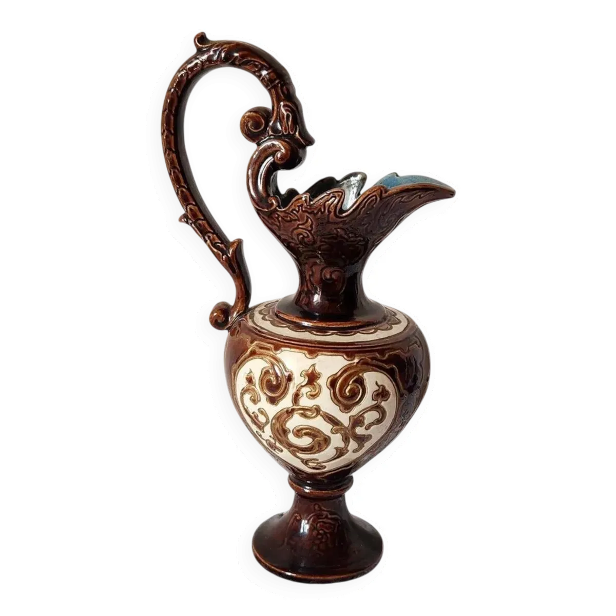 Pichet autrichien Bodenbach Gerbing & Stephan des années 1800, style grec, détail