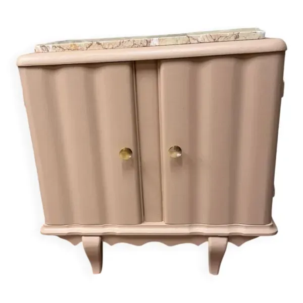 Chevet Art déco rose pastel