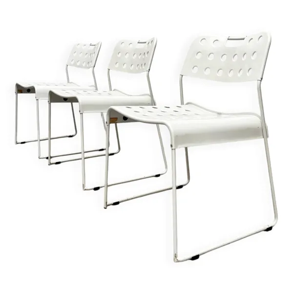 Chaises Vintage Space Age par Rodney Kinsman pour Bieffeplast, années 1970, lot de 3