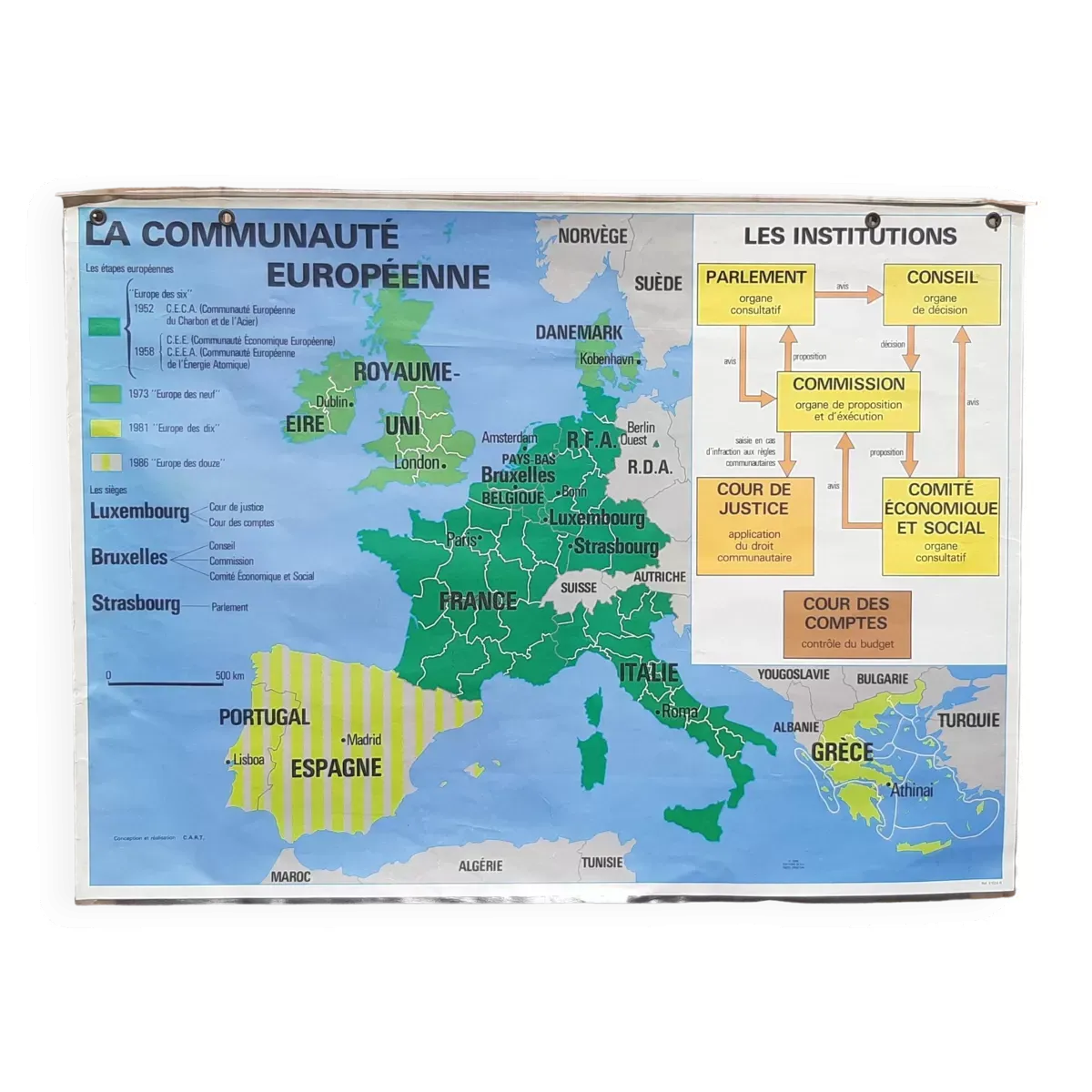 Carte scolaire MDI représentant l'Union européenne