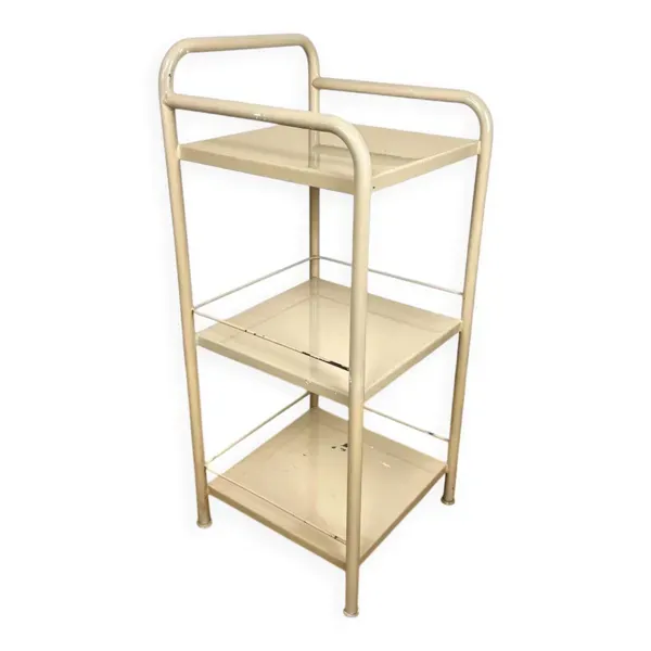 Étagère métal tubulaire Éducation Nationale années 50