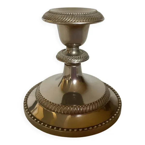 Bougeoir argenté en métal Alloy