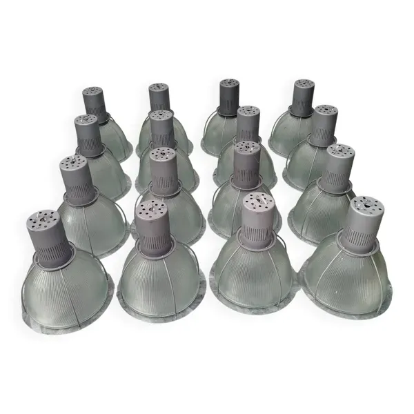 Lot 16 suspensions lampe atelier industriels loft déco vintage usine