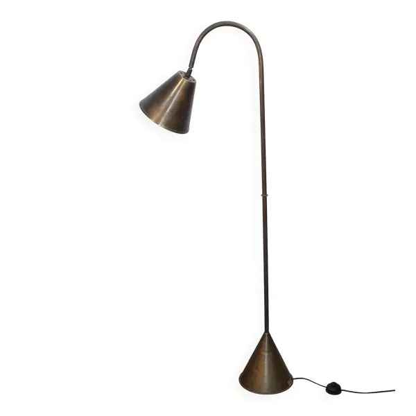 Lampadaire en laiton par Jacques Adnet pour Valenti 1960
