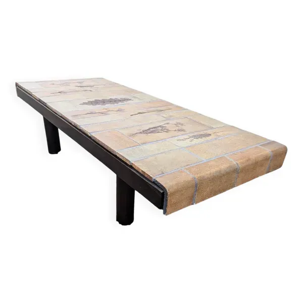 Table Basse Herbier Design Vintage Capron Barrois Vallauris