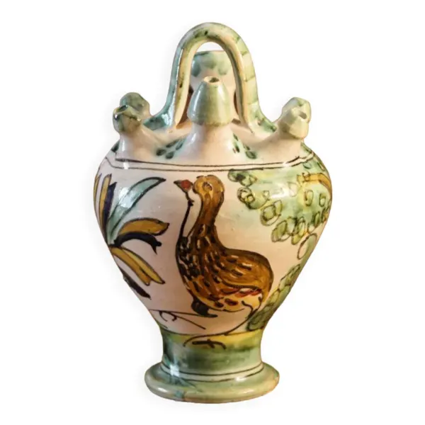 Gargoulette en terre cuite vernissée