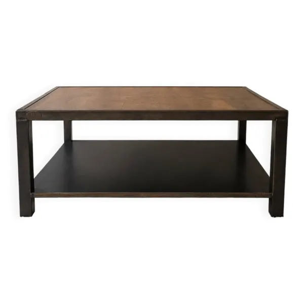Table basse sur mesure en bois et métal