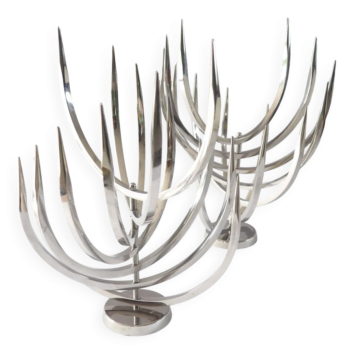 Paire de chandeliers bougeoirs X Feal