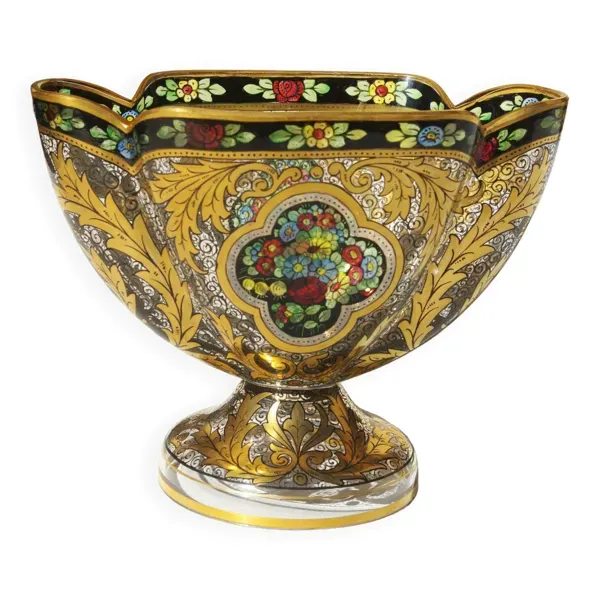 Vase Verre Bohême Haida Art Nouveau Hermann Pautsch