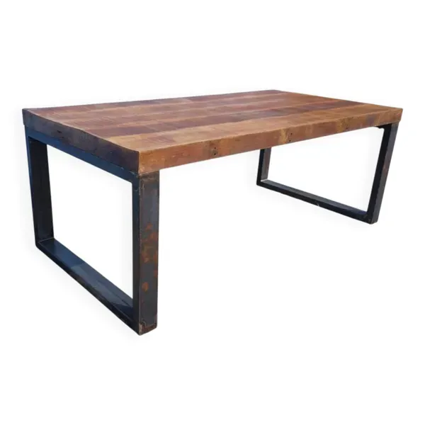 Table industrielle Bois-Metal