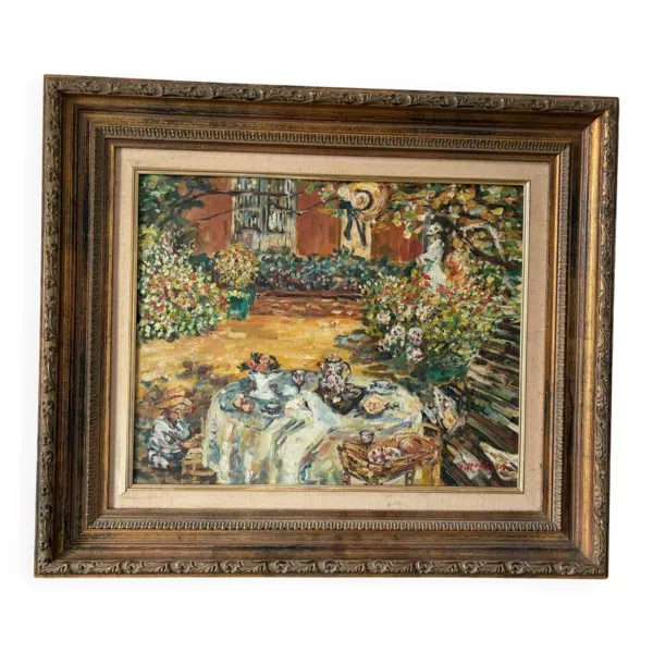 Vue de jardin ensoleillée