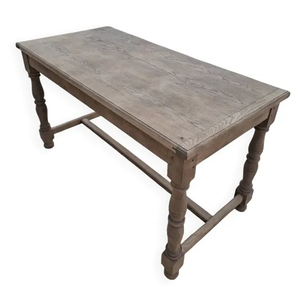 Table de ferme en chêne massif entièrement Aérogommer