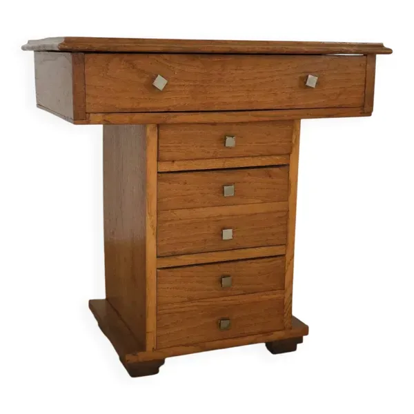 Meuble de métier chêne vintage