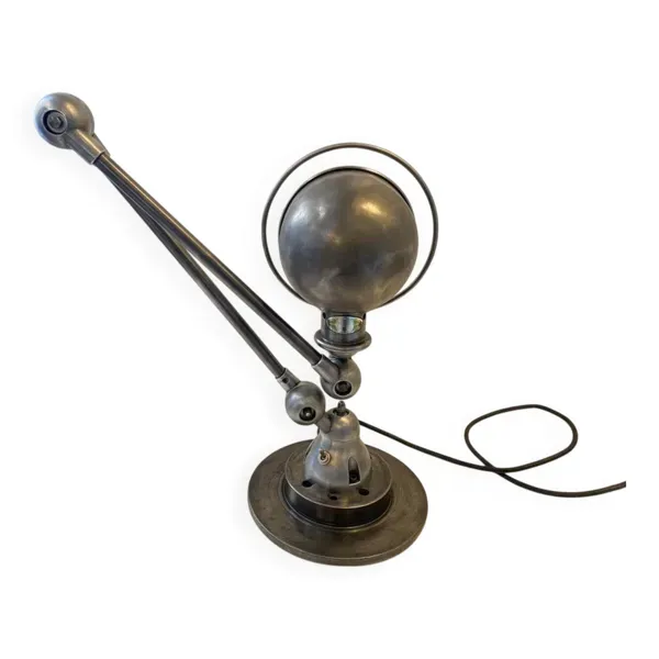 Lampe de bureau Jieldé 2 bras 40cm graphite industriel Jean Louis Domecq