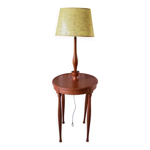 Lampadaire table patiné