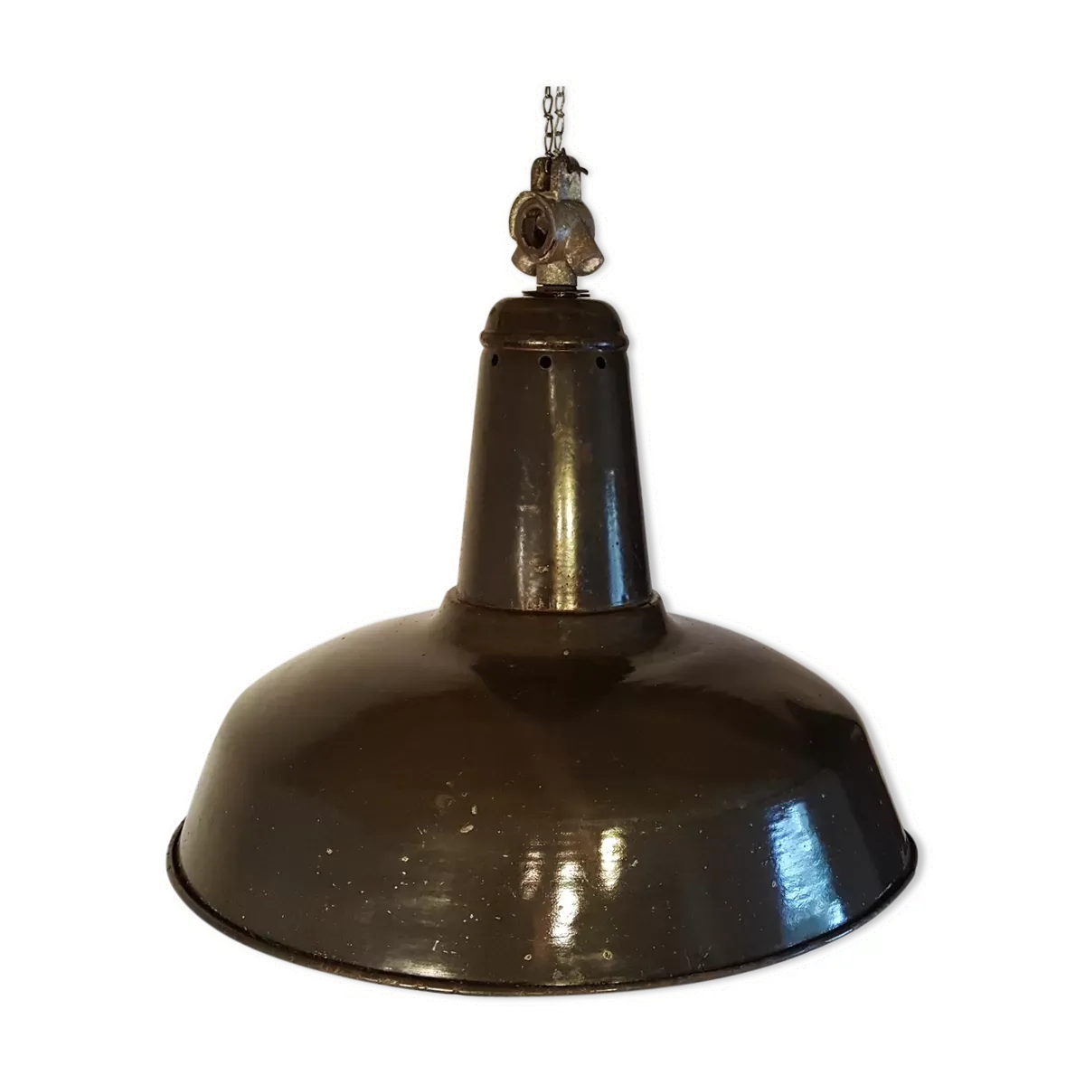 Luminaire industriel émaillé noir