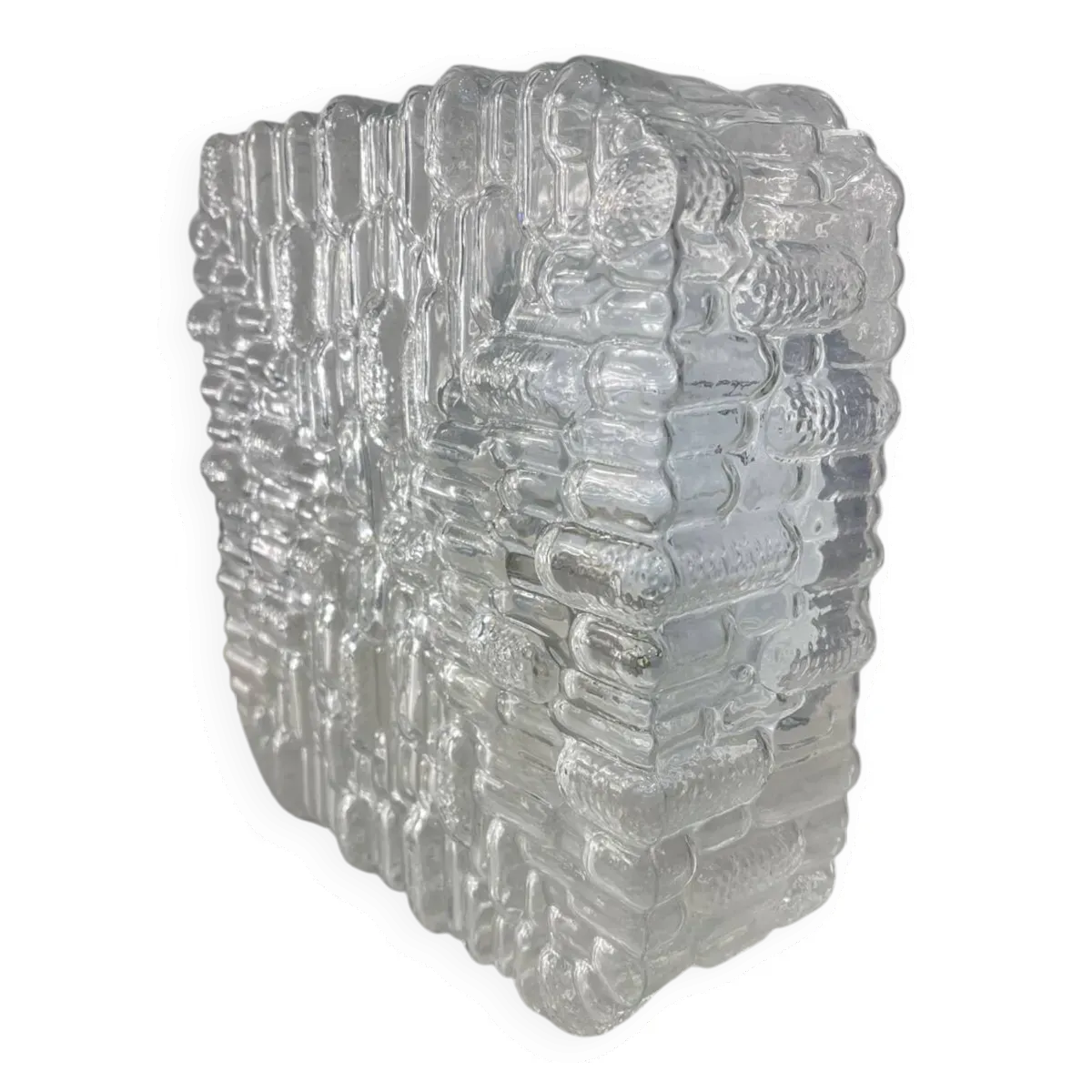 Plafonnier verre moulé, 1970