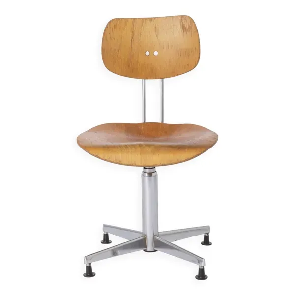 Chaise pivotante Egon Eiermann pour Wilde & Spieth, chaise de bureau Bauhaus des années 1950,