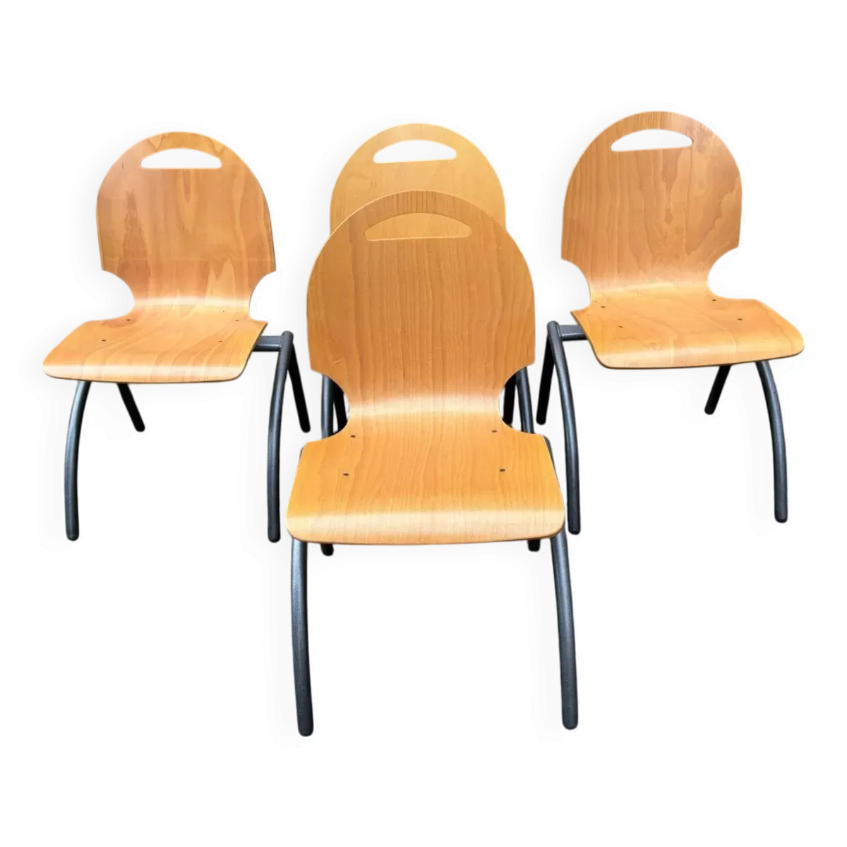 4 chaises style industriel