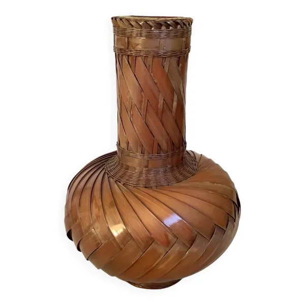 Grand vase ikebana bambou