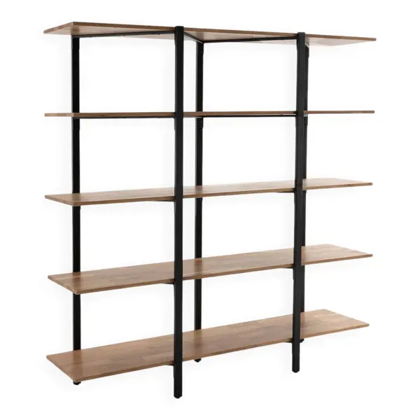 Bibliothèque HIBA - La Redoute Intérieurs - Chêne massif & acier noir