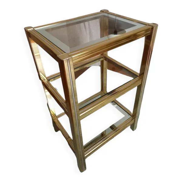 Petite desserte/ bout de canapé, style Hollywood regency