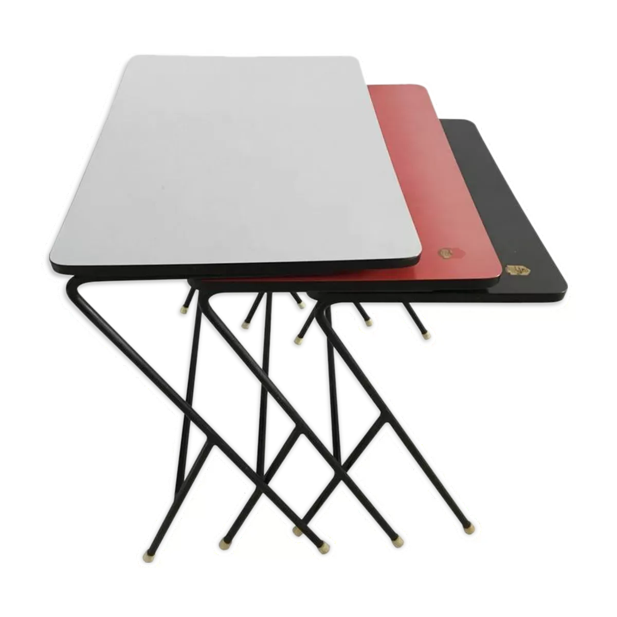 Ensemble de tables gigognes industrielles par Pilastro 1960s