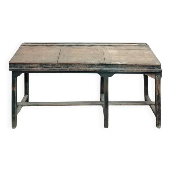 Grand bureau d'écolier en pin