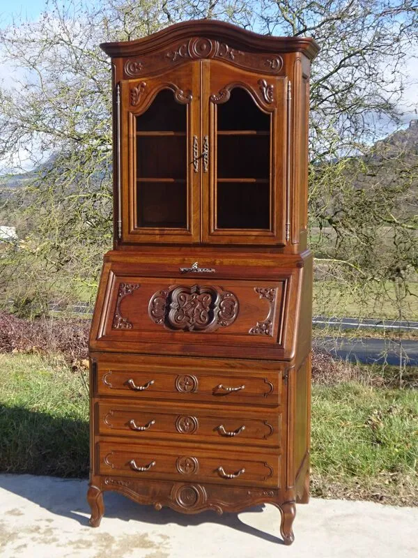 Meuble 3 en 1, secrétaire, commode et vitrine