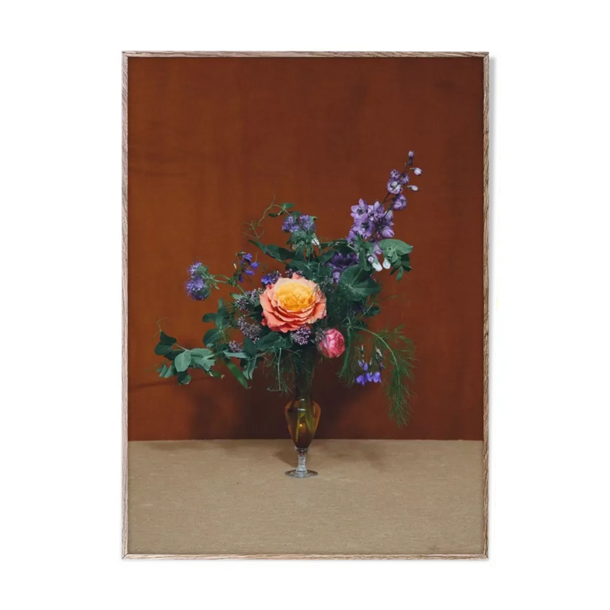 Tableau blomst 08 marron