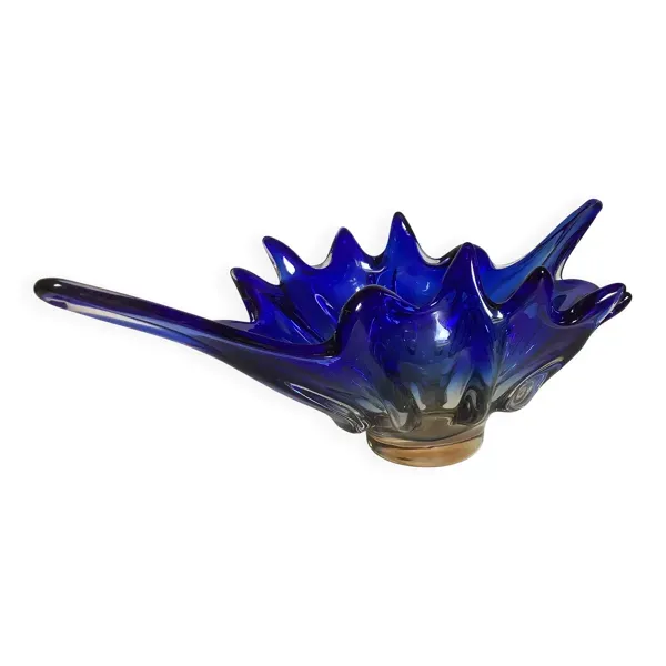 Grande coupe bleu cobaltcentre de table