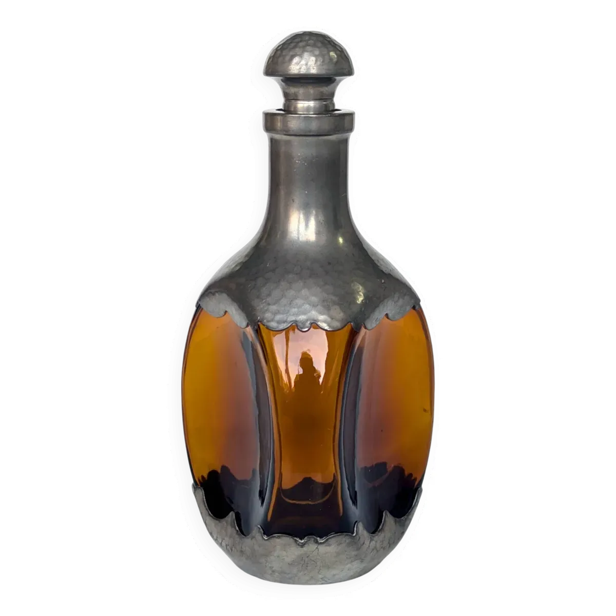 Décanteur, carafe, bouteille ambrée - étain, Verre - ZEISTER PEWTER