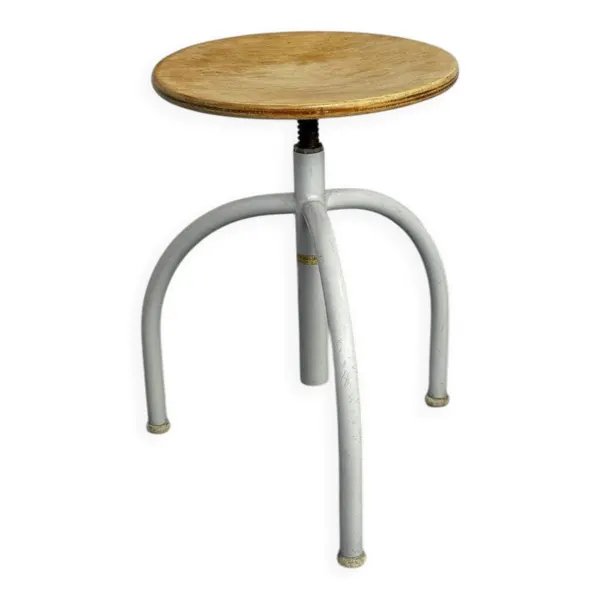Tabouret industriel ajustable moderniste du milieu du siècle de Oostwoud Fabrieken Franeker, années 1950.