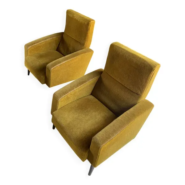 Paire de fauteuils rené jeannot par ergy 50-60