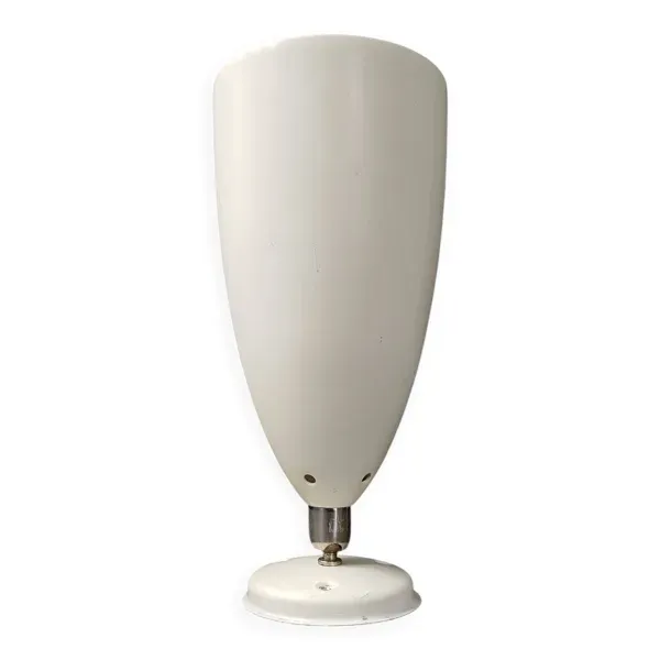 Applique spot années 50 tôle beige sur rotule vintage rockabilly