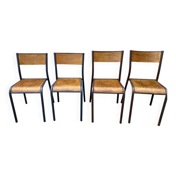 Chaises d’école adulte mullca 511 design vintage atelier indus 70/80
