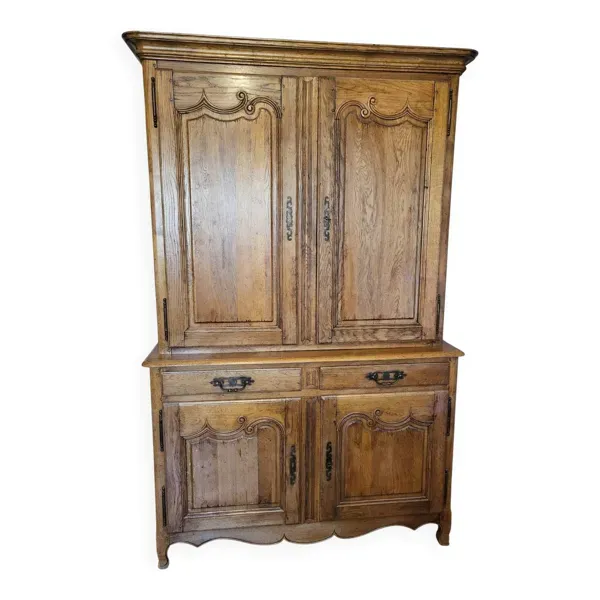 Buffet normand 2 corps en chêne massif fabrication Doudard