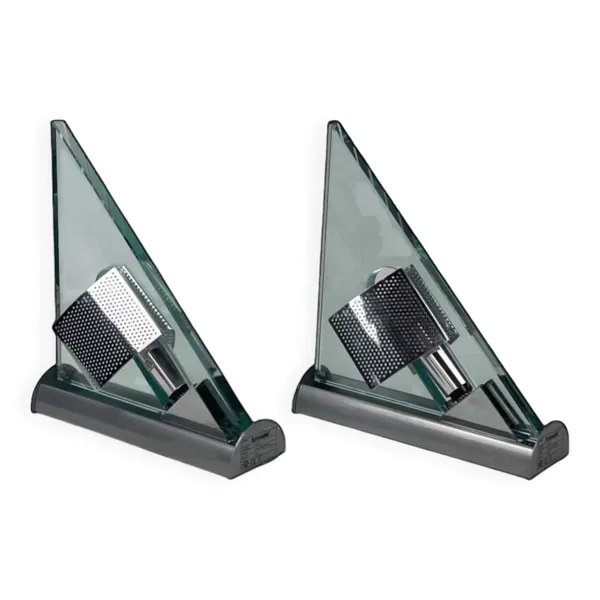 Paire d'appliques vintage Icaro de Carlo Forcolini pour Artemide en verre et métal 1986