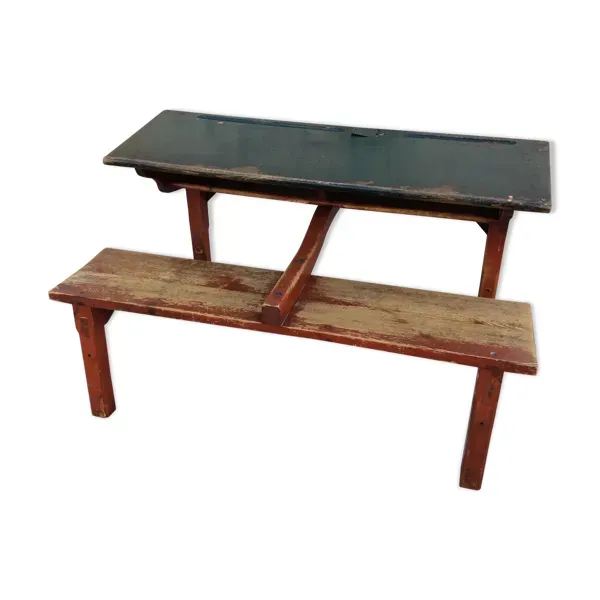 Pupitre vintage mid-century bureau d'écolier