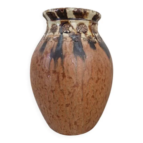 Vase en grès signé Joseph Talbot (1888-1959) à La Borne
