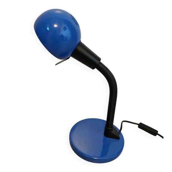 Lampe de bureau allemande Brilliant — style vintage, bleu électrique