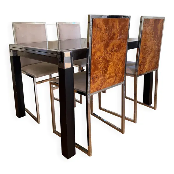 Ensemble salle à manger La Metal Arredo (Paderno D. Milano), années 70